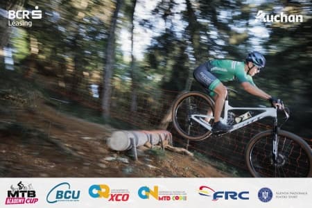 XCO racer on singletrack — Romanian National Cross-Country Championship