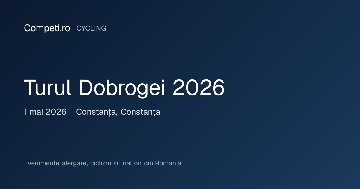 Turul Dobrogei 2026 | Competi.ro